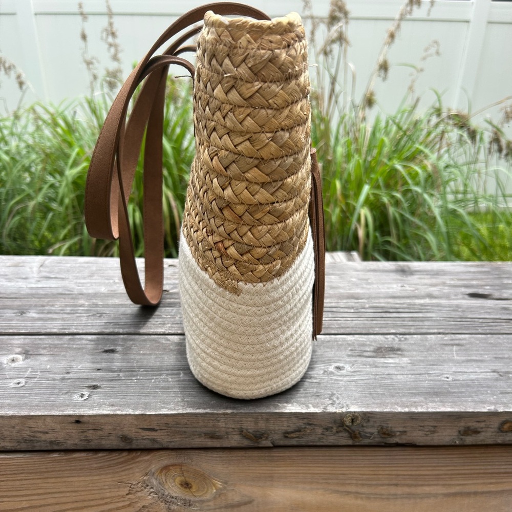 Straw & Rope Shoulder Tote - Picture 6 of 10